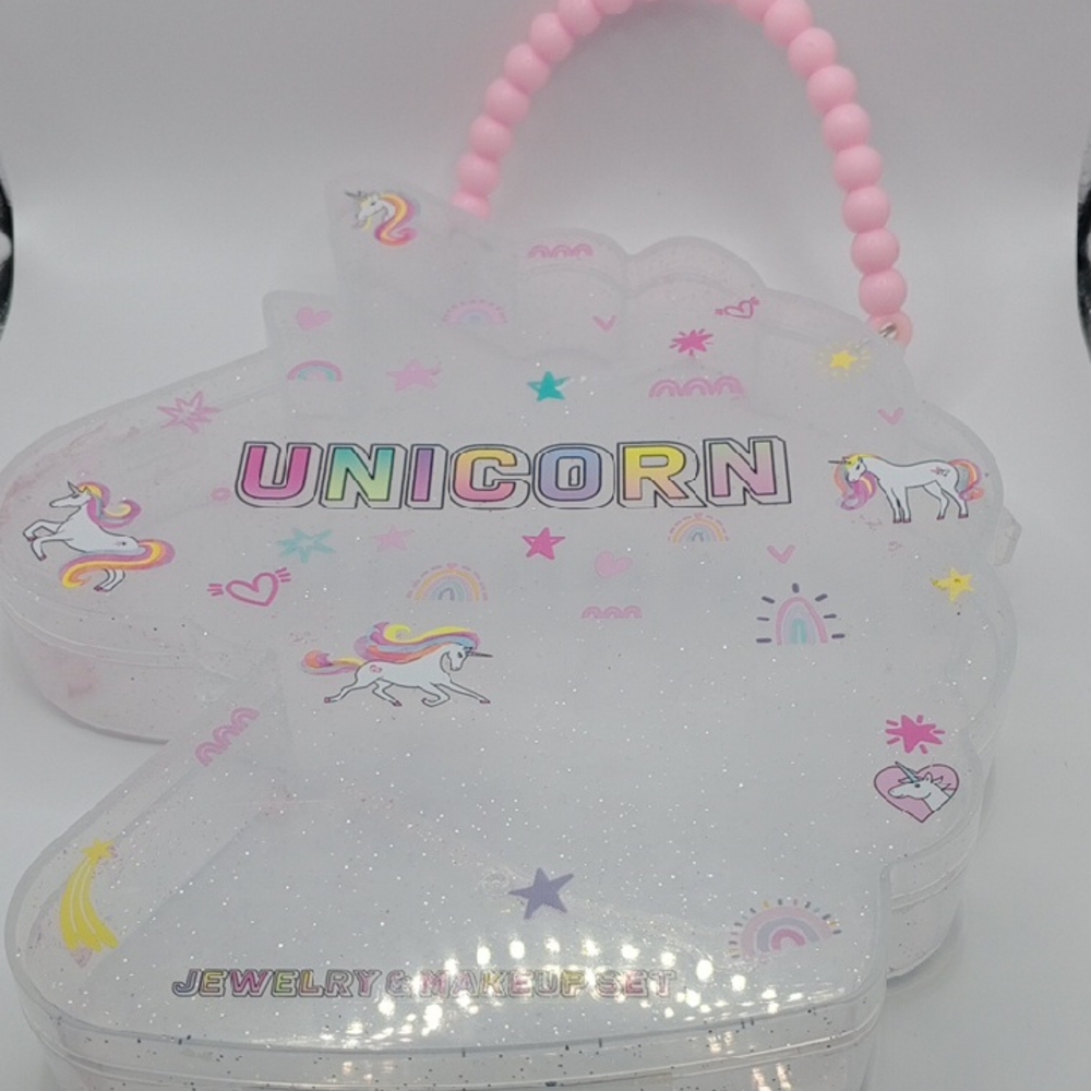 Unicorn Jewelry Box with Pink Handle